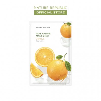 Nature Republic Mặt nạ giấy dưỡng ẩm, dưỡng sáng Real Nature Orange Mask Sheet 23ml